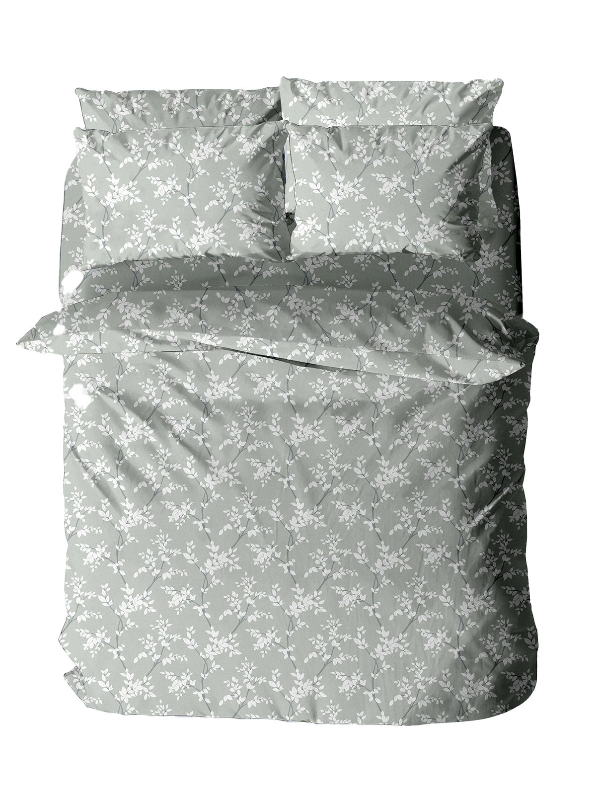 Παπλωματοθήκη Menta Εμπριμέ 480 Grey Υπέρδιπλη (230x250) από την εταιρεία Sunshine Home