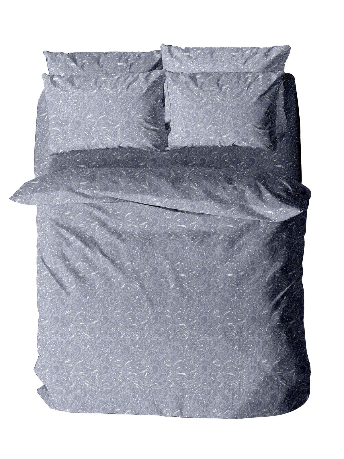 Παπλωματοθήκη Menta Εμπριμέ 440 Grey Υπέρδιπλη (230x250) από την εταιρεία Sunshine Home