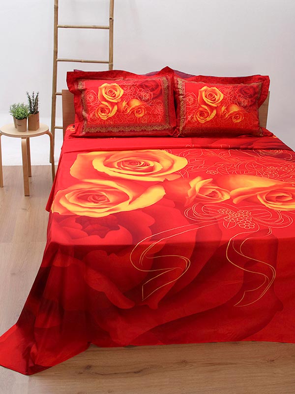 Σετ Παπλωματοθήκη Satin Εμπριμέ 280 Υπέρδιπλη (230x250) από την εταιρεία Sunshine Home