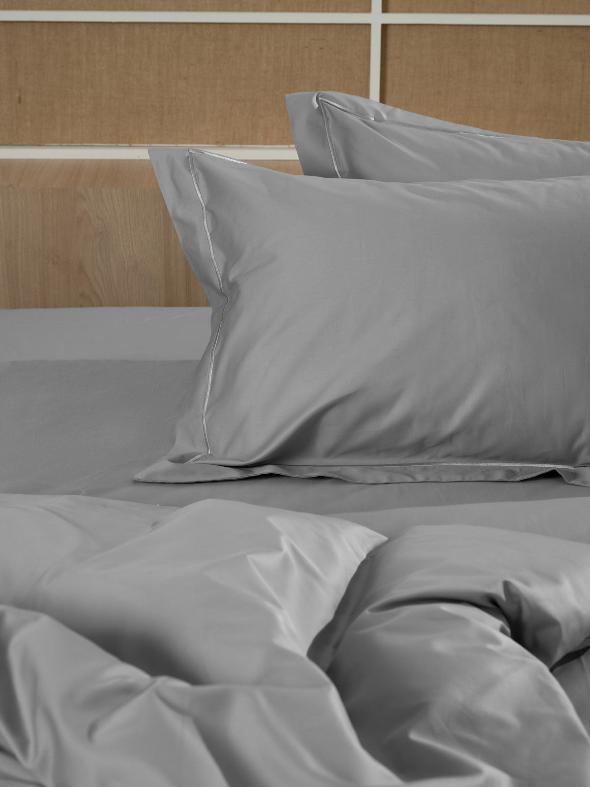 Παπλωματοθήκη Βαμβακοσατέν Omnia Grey Υπέρδιπλη (220x240) από την εταιρεία Sunshine Home