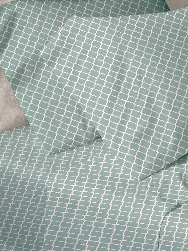 Παπλωματοθήκη Menta Εμπριμέ 530 Aqua Υπέρδιπλη (230x250) από την εταιρεία Sunshine Home