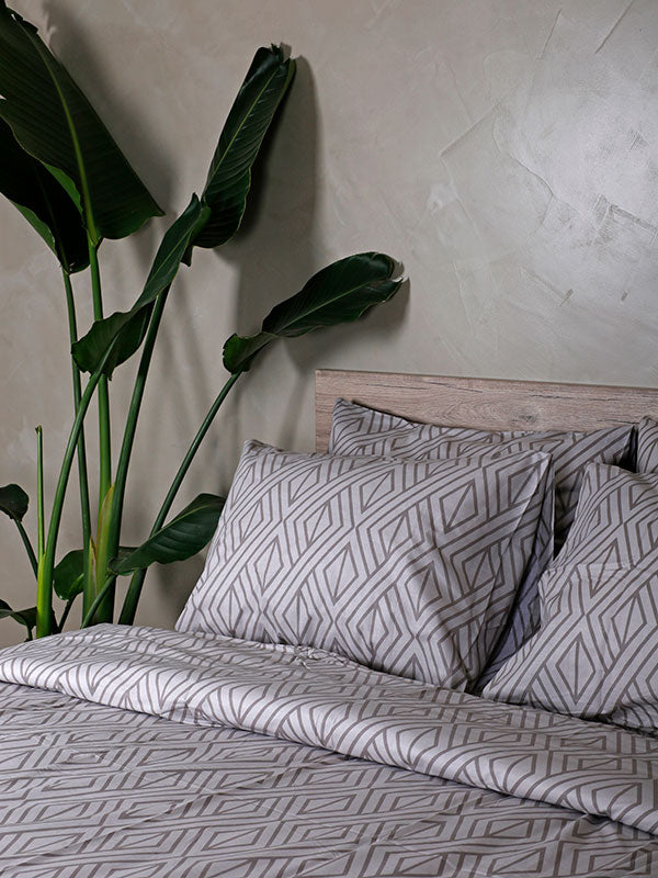 Παπλωματοθήκη Cotton Feelings 2042 Grey Μονή (170x250) από την εταιρεία Sunshine Home