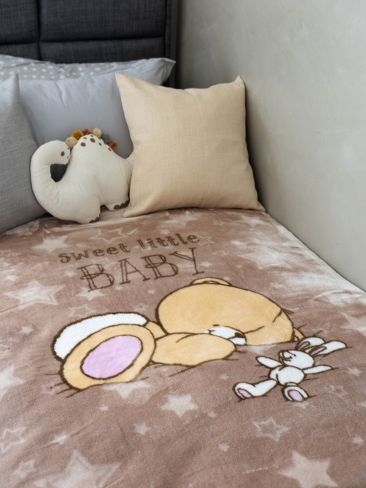 Κουβέρτα Βελουτέ Κούνιας 1550 Brown 110x140 από την εταιρεία Sunshine Home