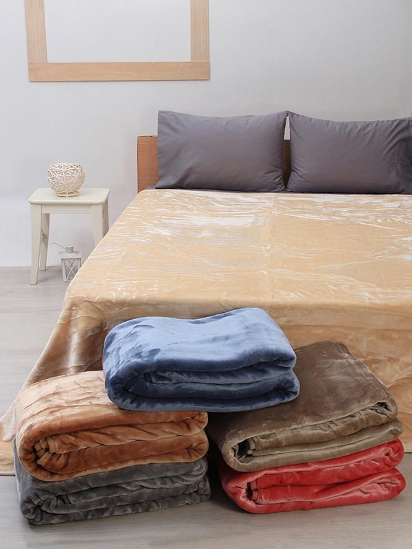 Κουβέρτα βελούδινη Iris Coral Υπέρδιπλη (220x240) από την εταιρεία Sunshine Home