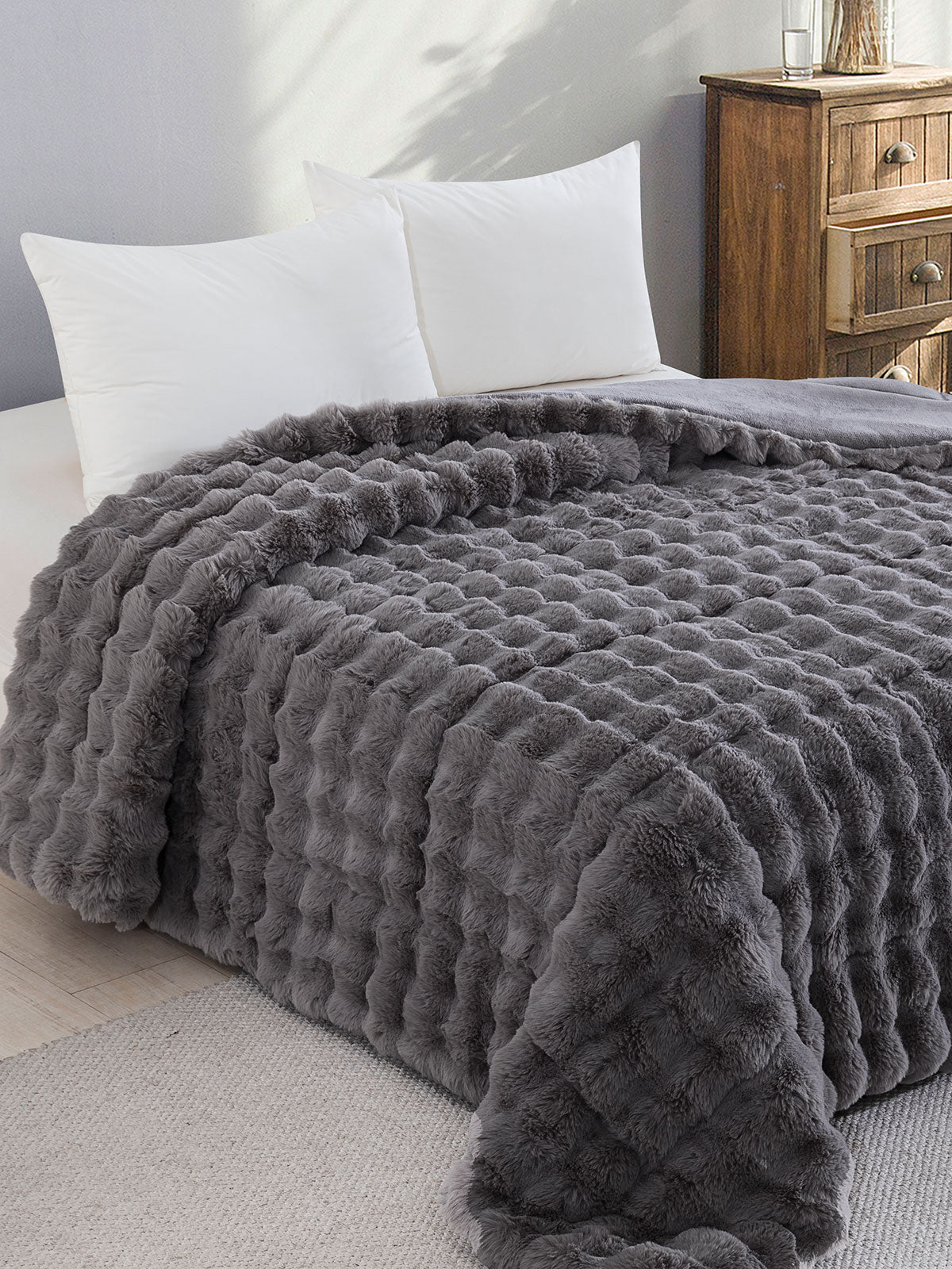 Κουβερτοπάπλωμα Rabbit Dark Grey Μονό (160x220) από την εταιρεία Sunshine Home
