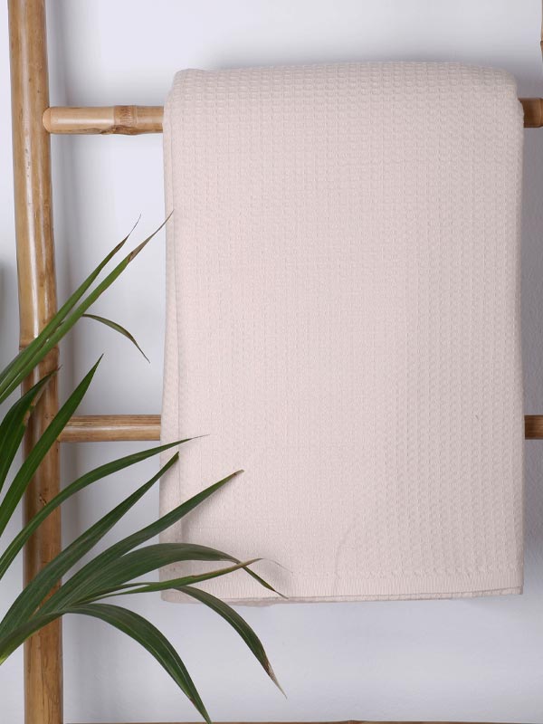 Κουβέρτα πικέ cotton Beige Μονή (165x265) από την εταιρεία Sunshine Home