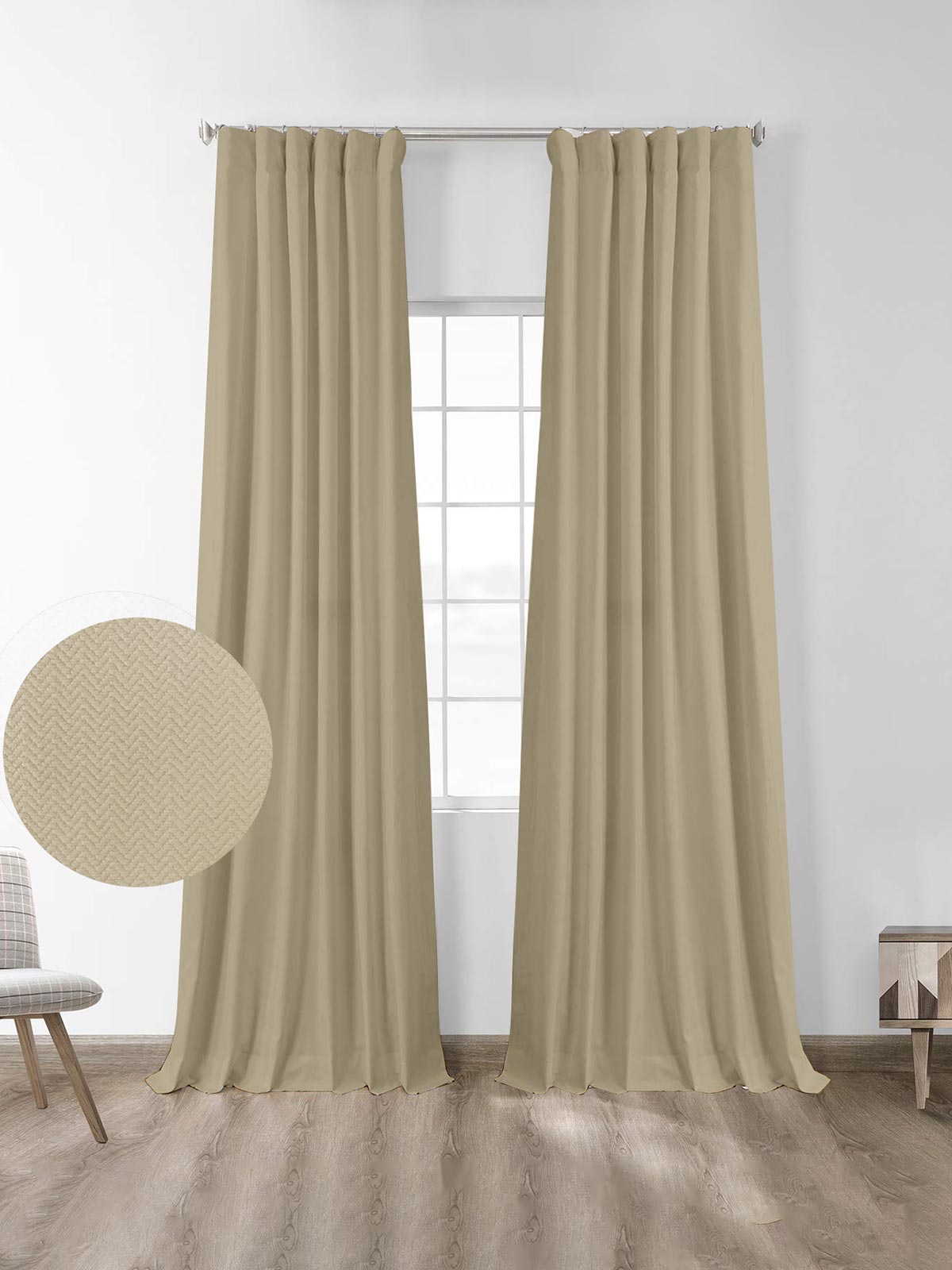 Κουρτίνα μπλακάουτ Foresta Beige 145x280 από την εταιρεία Sunshine Home