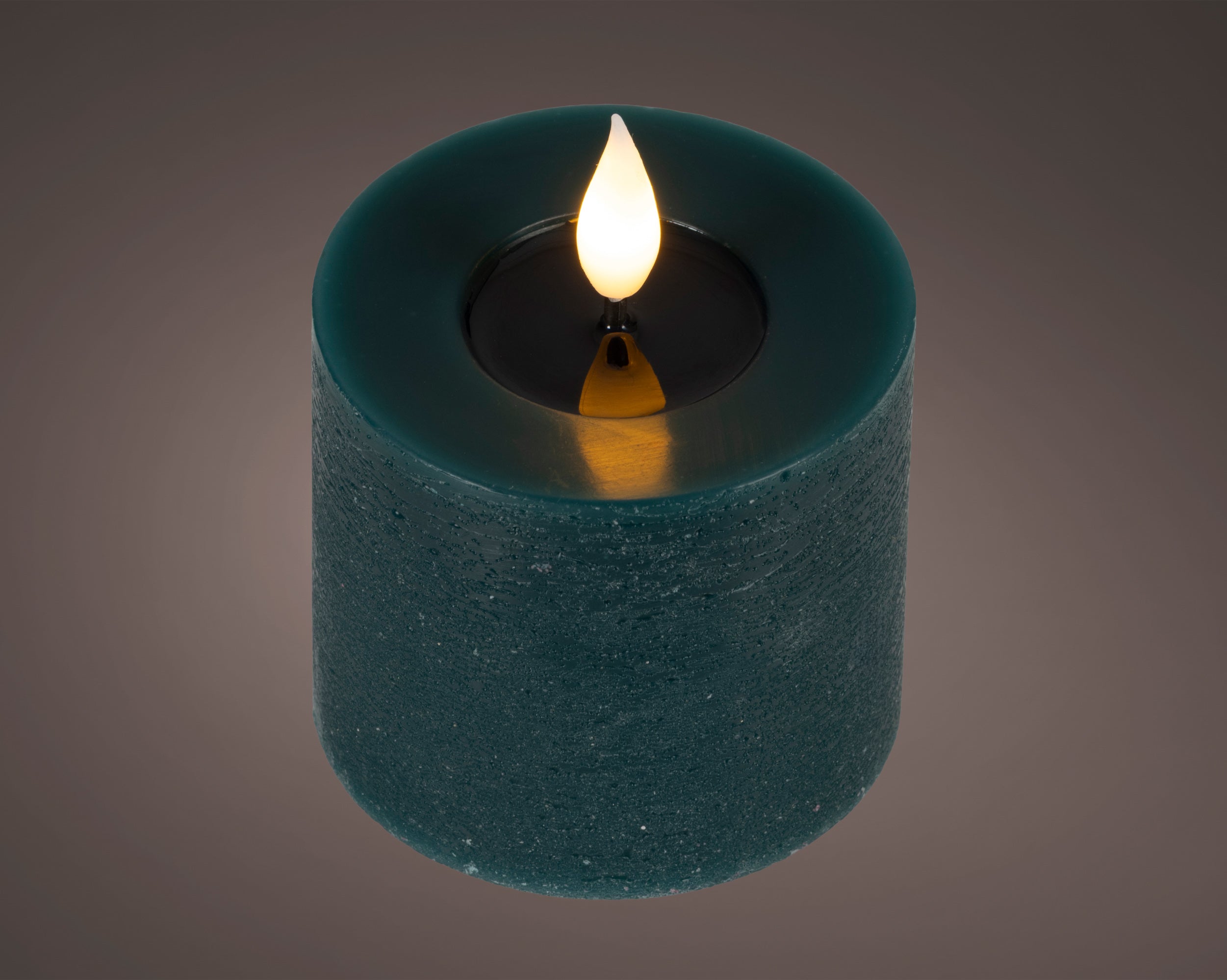 LED Κερί από Κερί Wax με Ρεαλιστική Φλόγα Emerald Ø7.5 x 9.5 cm