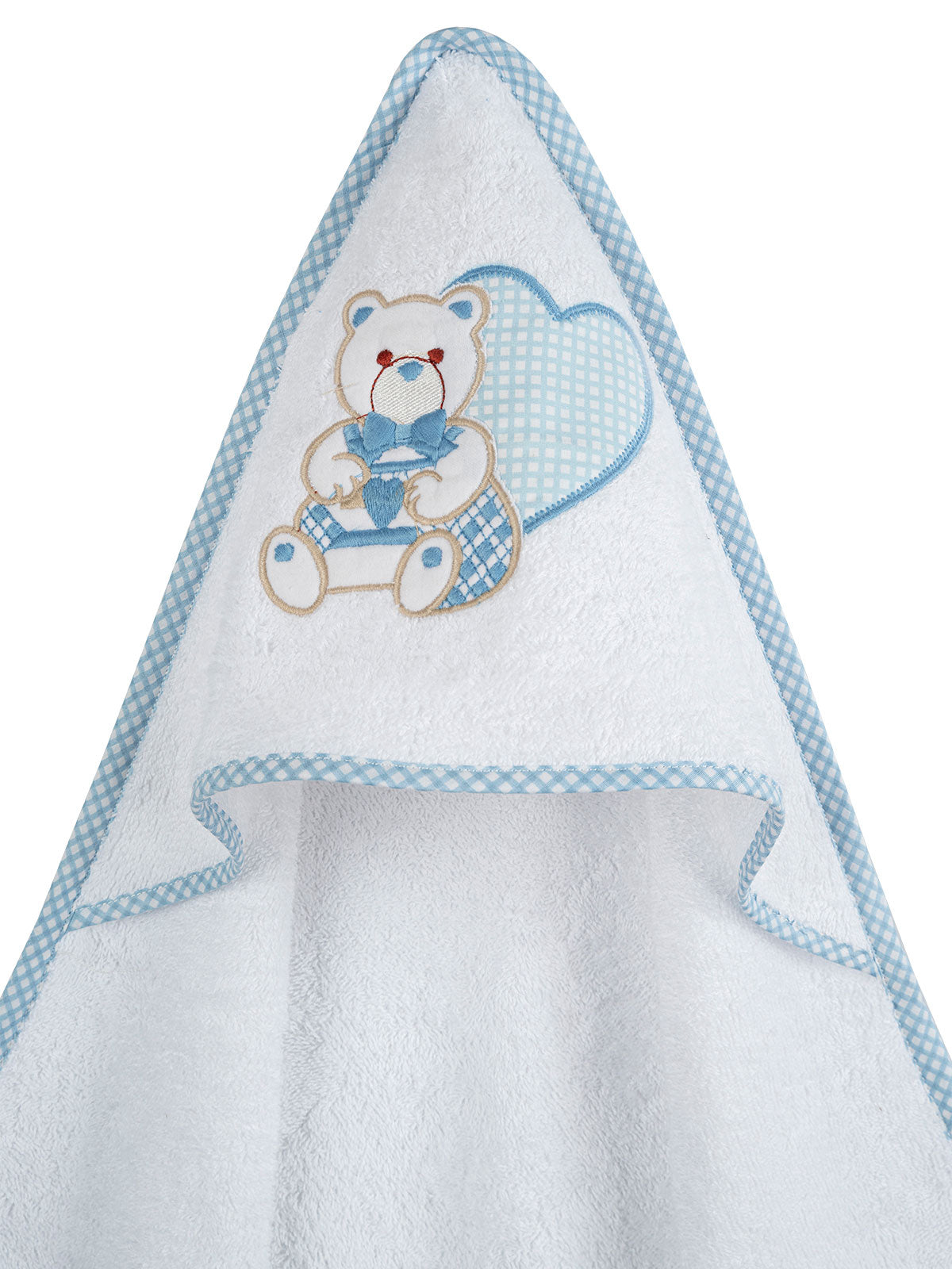 Κάπα κεντητή Heart Blue 75x75 από την εταιρεία Sunshine Home