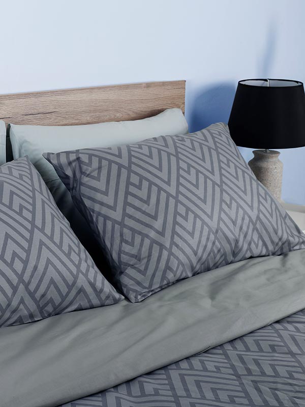Μαξιλαροθήκες Cotton Feelings 2036 Grey από την εταιρεία Sunshine Home