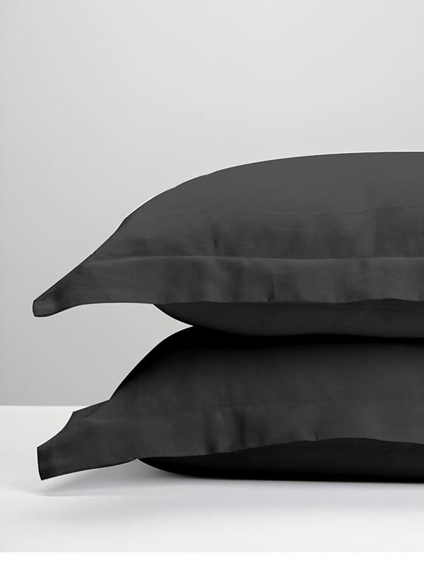 Μαξιλαροθήκες Oxford Satin Dark Grey 50x70 από την εταιρεία Sunshine Home