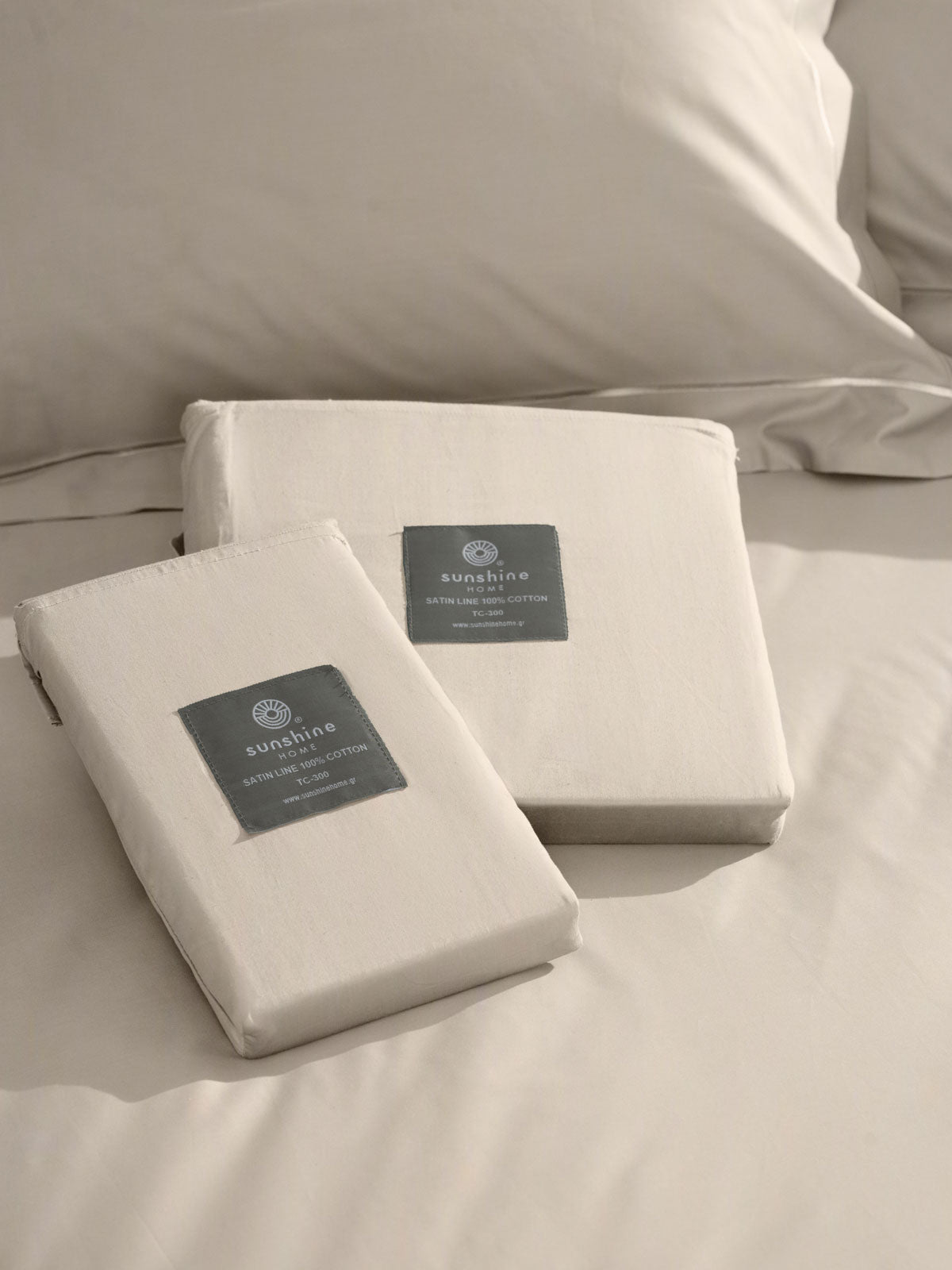 Μαξιλαροθήκες Βαμβακοσατέν Omnia Oxford Beige 50x70 από την εταιρεία Sunshine Home