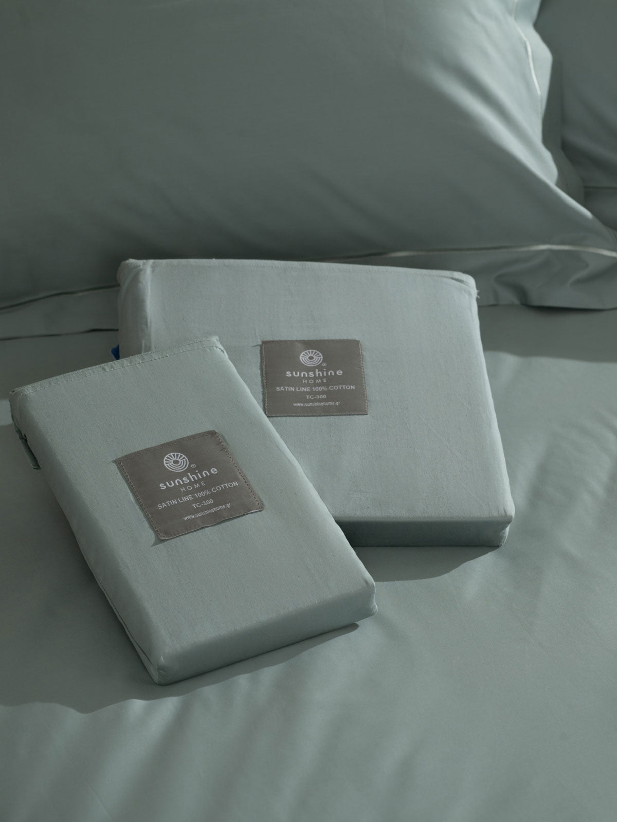 Μαξιλαροθήκες Βαμβακοσατέν Omnia Oxford Aqua 50x70 από την εταιρεία Sunshine Home