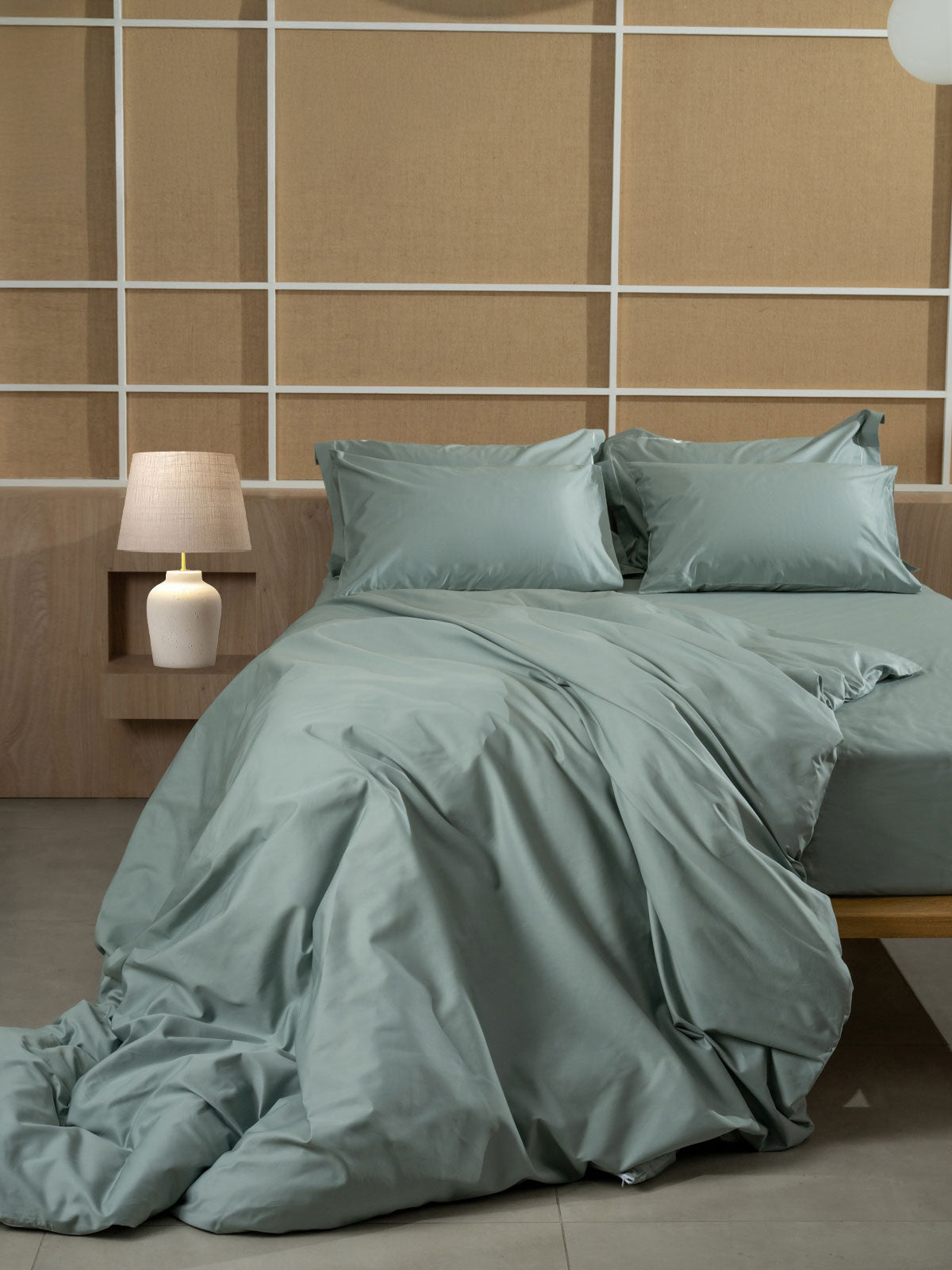 Μαξιλαροθήκες Βαμβακοσατέν Omnia Oxford Aqua 50x70 από την εταιρεία Sunshine Home