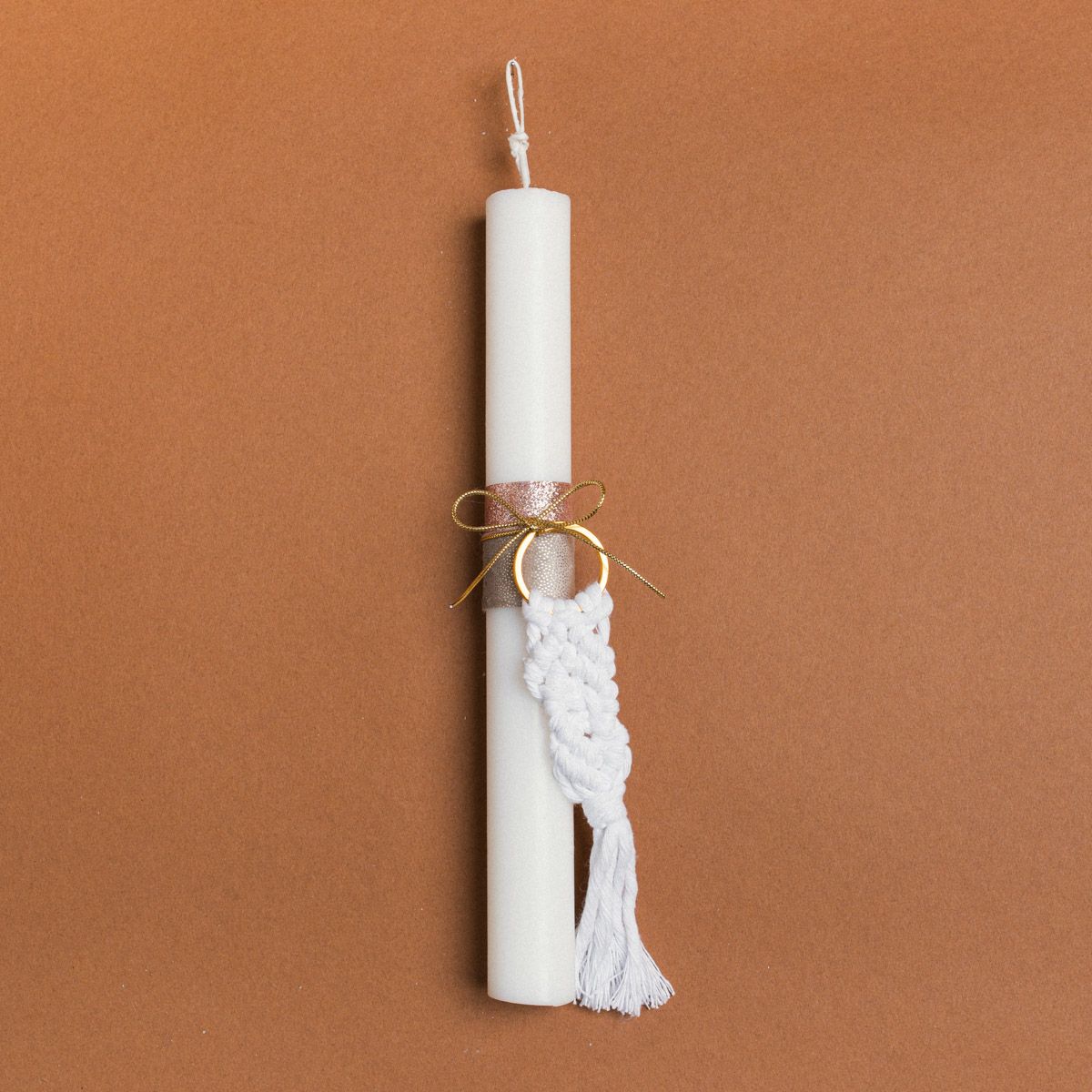ΛΑΜΠΑΔΑ 25cm ΜΑΚΡΑΜΕ ΜΠΡΕΛΟΚ ΛΕΥΚΟ ΜΕ ΦΙΟΓΚΟ ΣΕ ΣΥΣΚΕΥΑΣΙΑ ΔΩΡΟΥ