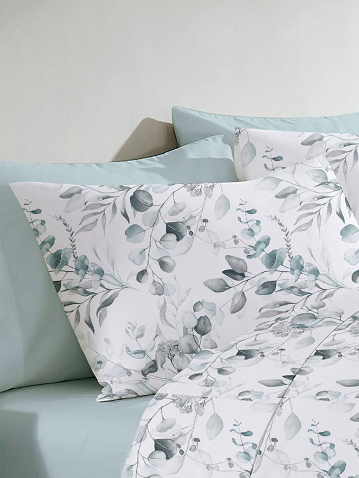 Μαξιλαροθήκη Menta Εμπριμέ 560 Grey 50x70 από την εταιρεία Sunshine Home