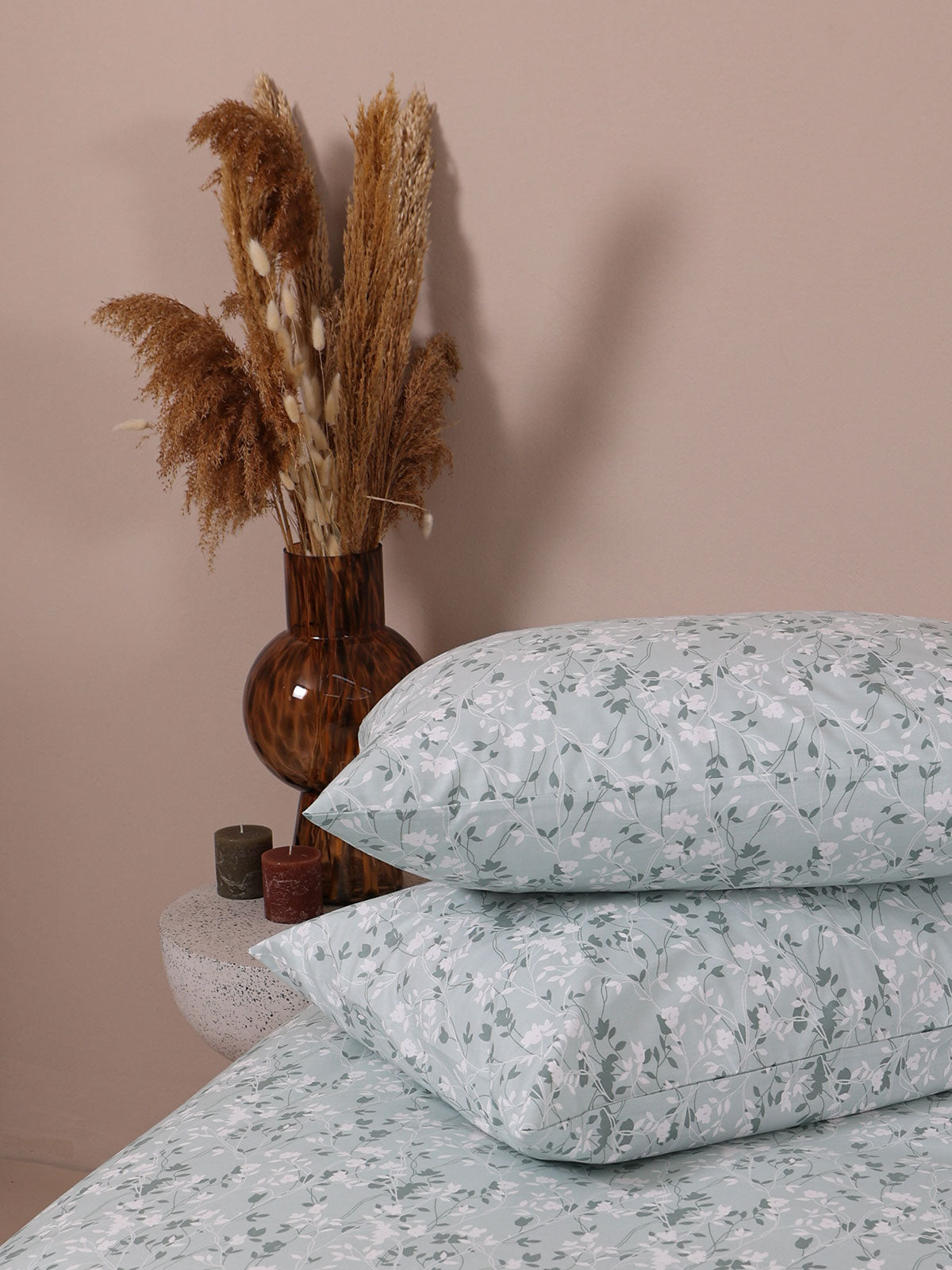 Μαξιλαροθήκες Menta Εμπριμέ 320 Aqua 50x70 από την εταιρεία Sunshine Home