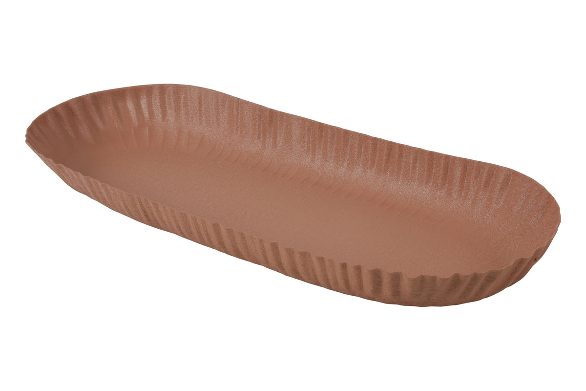 Πιατέλα μεταλλική terracotta 43×17,5x4cm