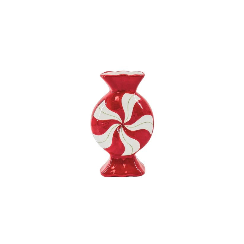 Βάζο “καραμέλα” – Κόκκινο/ Λευκό 12×6,5x20cm Default Title από την εταιρεία Beauty Home