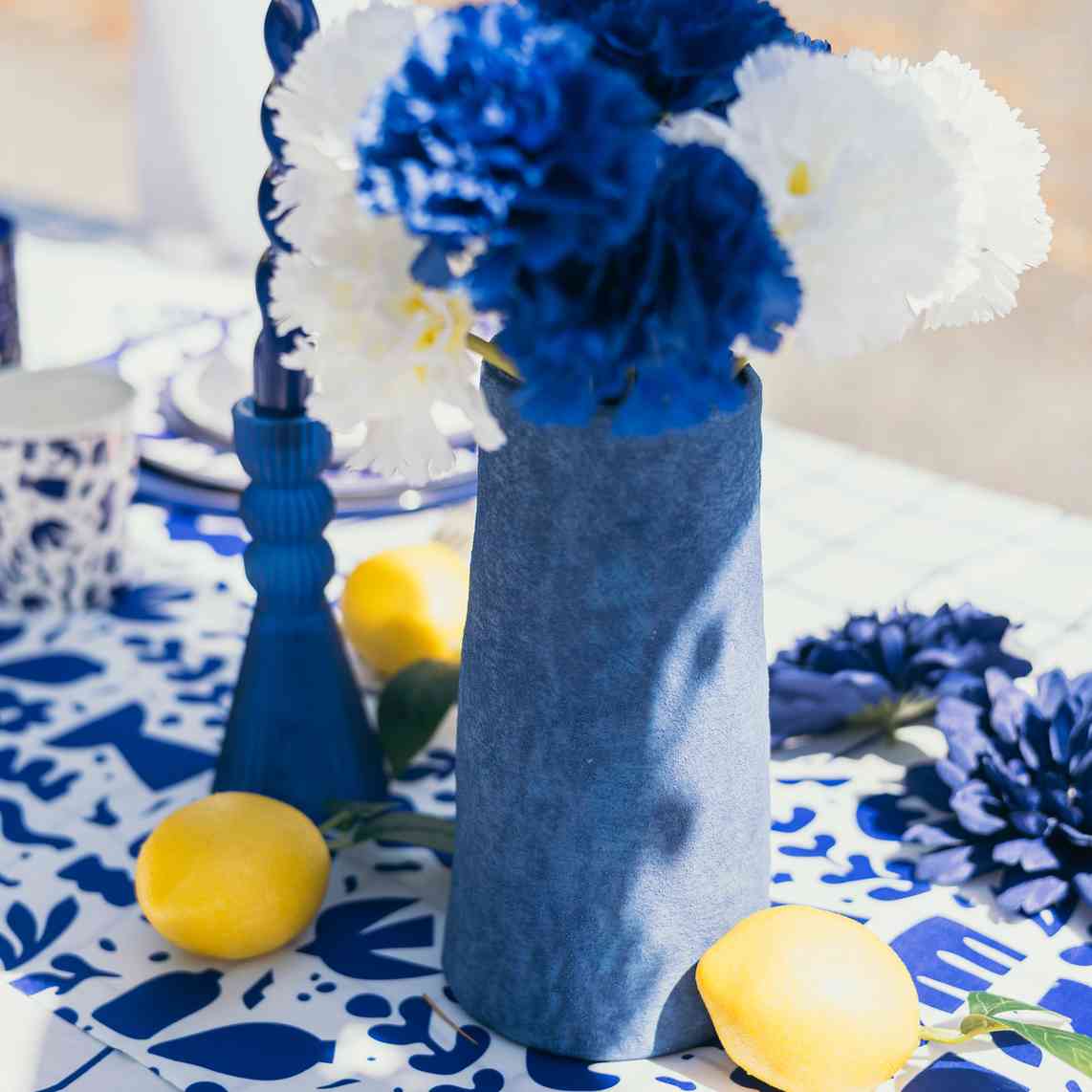 Βάζο Κεραμικό Ama – Μπλε Ø10×20,5cm από την εταιρεία Beauty Home