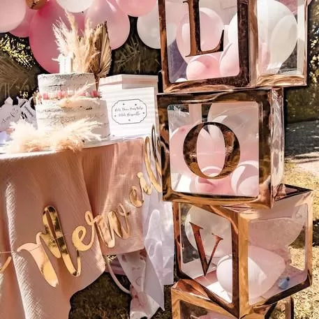 ΑΥΤΟΚΟΛΛΗΤΑ ΡΟΖ ΧΡΥΣΟ LOVE 15 CM από την εταιρεία Beauty Home