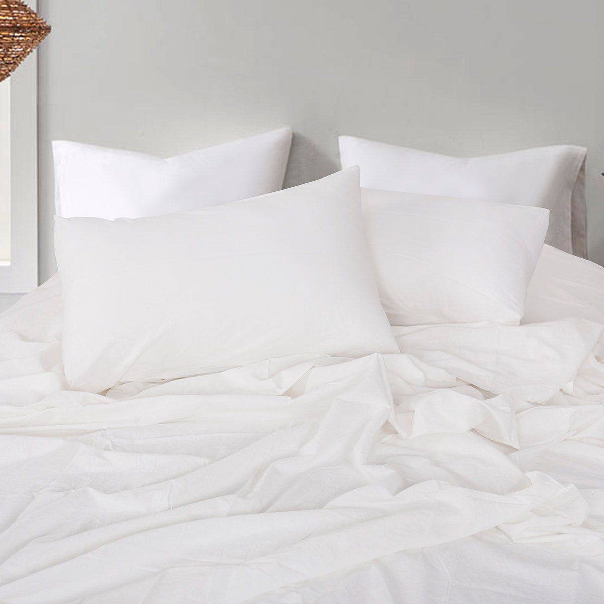 Σετ παπλωματοθήκη υπέρδιπλη Hilton Art 11151 230x250 Λευκό Default Title από την εταιρεία Beauty Home