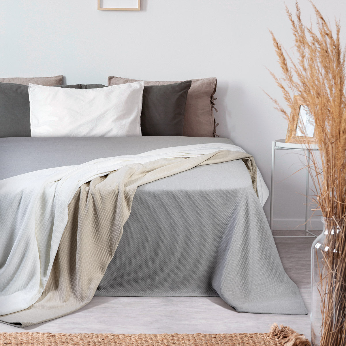 Κουβέρτα King Size Vivid matelasse Art 11171 260x270 Λευκό από την εταιρεία Beauty Home