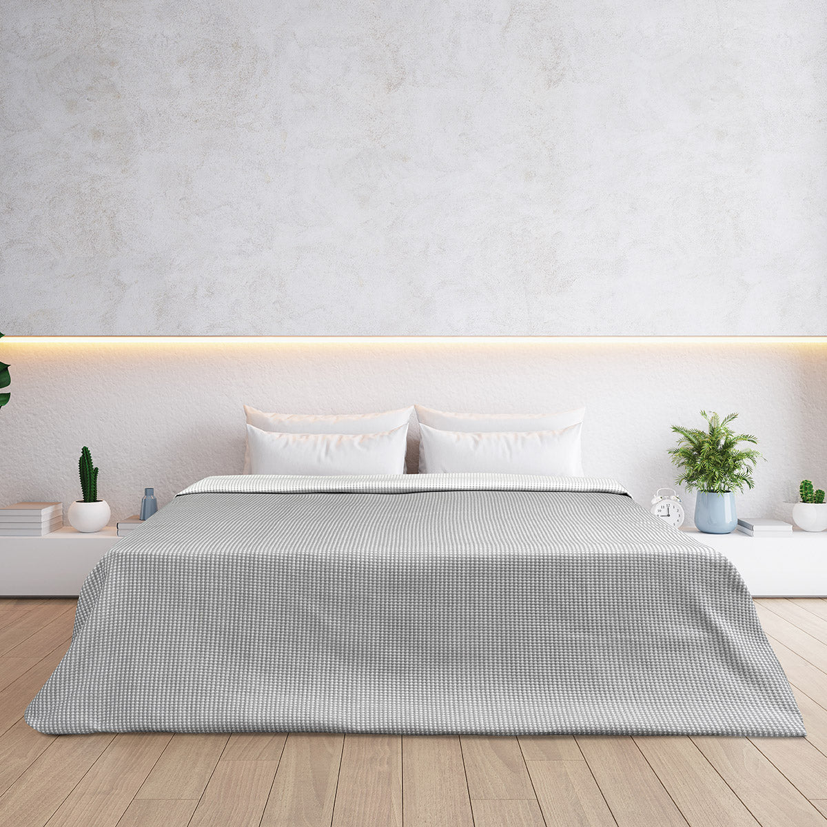 Κουβέρτα King Size διπλής όψεως Cross matelasse Art 11173 260x270 Γκρι από την εταιρεία Beauty Home
