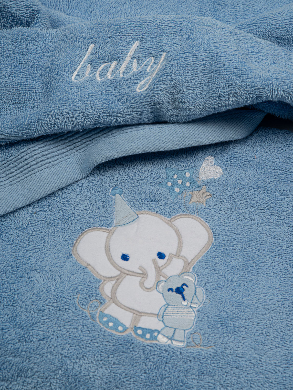 Σετ πετσέτες κεντητές Elephant 03 Blue/Blue από την εταιρεία Sunshine Home