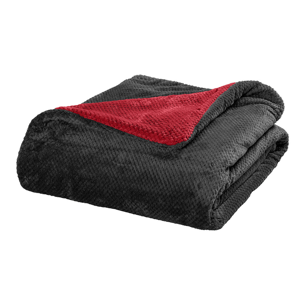 Κουβέρτα υπέρδιπλη διπλής όψεως Art 11601 Jacquard fleece 700gsm Fiesta Plus (11601ΚΒΥΔ-Black-Red)