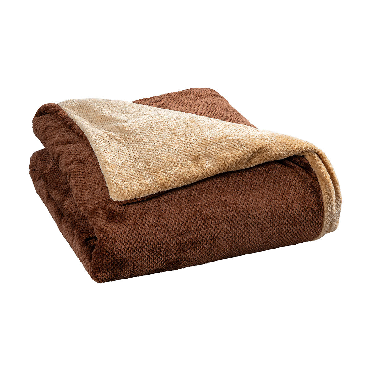 Παπλωματοθήκη υπέρδιπλη διπλής όψεως Art 11602 Jacquard fleece 700gsm Fiesta Plus (11602ΠΘΥΔ-Choco-Beige)