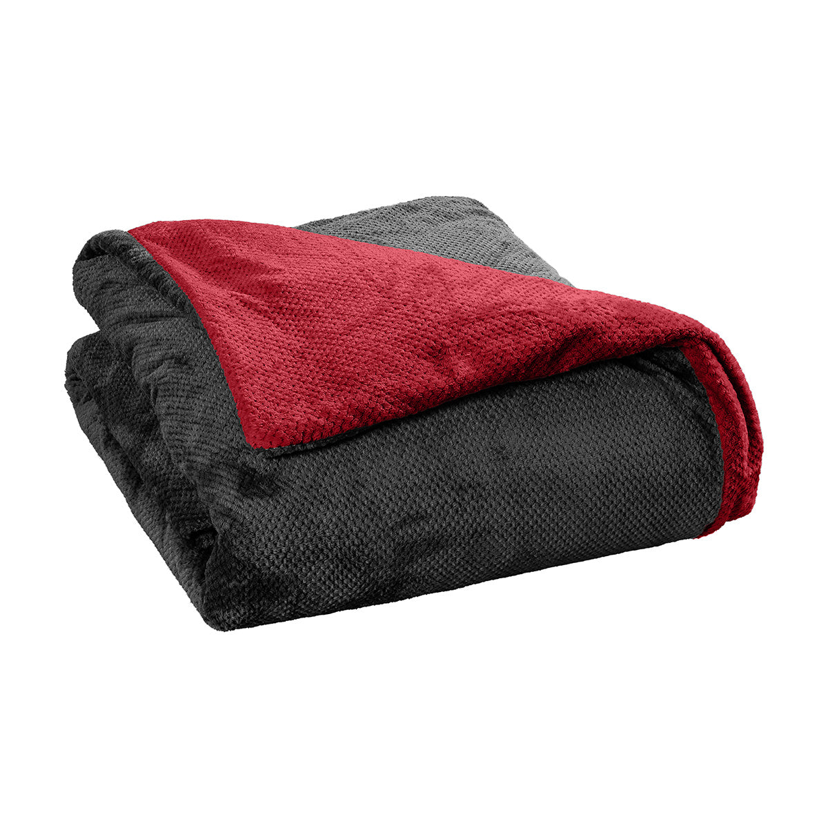 Παπλωματοθήκη υπέρδιπλη διπλής όψεως Art 11602 Jacquard fleece 700gsm Fiesta Plus (11602ΠΘΥΔ-Black-Red)
