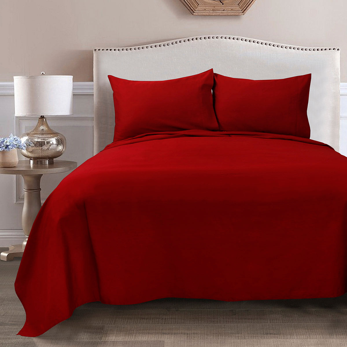 Σετ σεντόνια υπέρδιπλα με λάστιχο 4 Seasons Art 12000 240x270 Κόκκινο από την εταιρεία Beauty Home