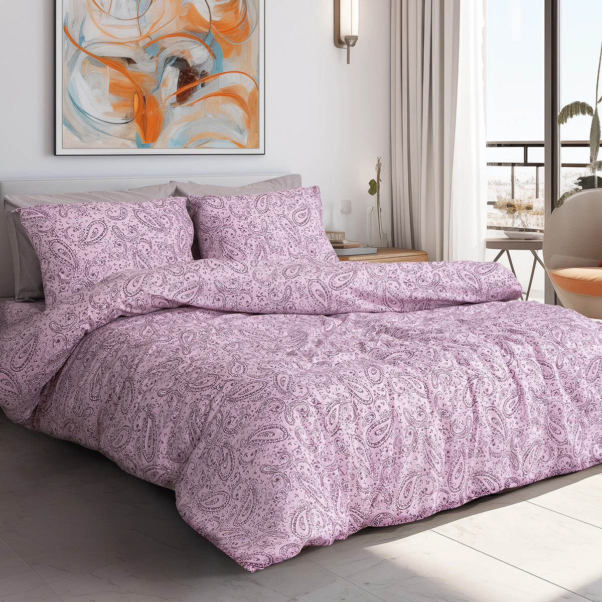 Σετ σεντόνια King size Aelia Art 12257 270x260 Λιλά από την εταιρεία Beauty Home