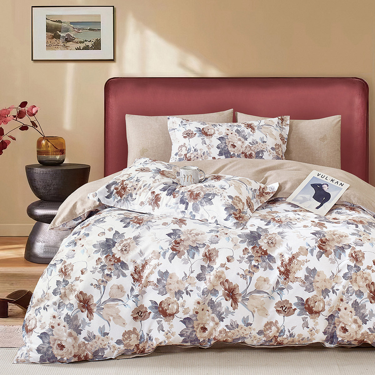 Σετ παπλωματοθήκη υπέρδιπλη Art 12603 Claudio 230χ250 Μπεζ,Γκρι από την εταιρεία Beauty Home