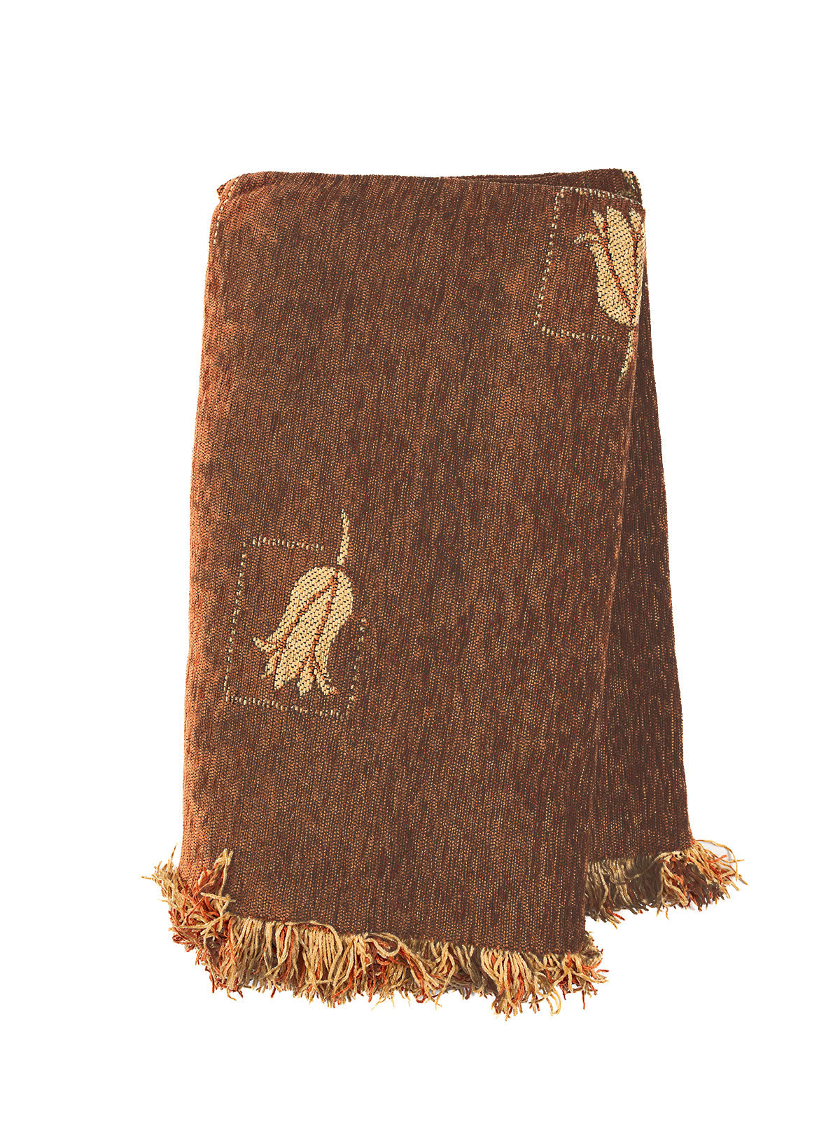 Ριχτάρι Σενίλ Ζακάρ Tulip Brown Διθέσιο από την εταιρεία Sunshine Home