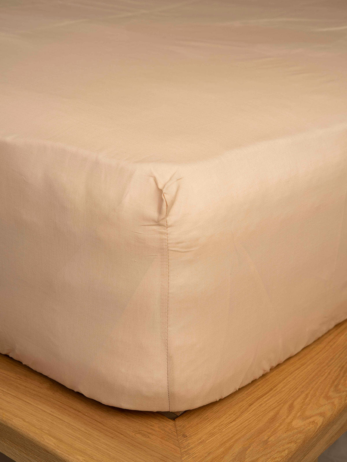 Κατωσέντονο Cotton Feelings με λάστιχο 110 Beige Υπέρδιπλο (180x200+30)
