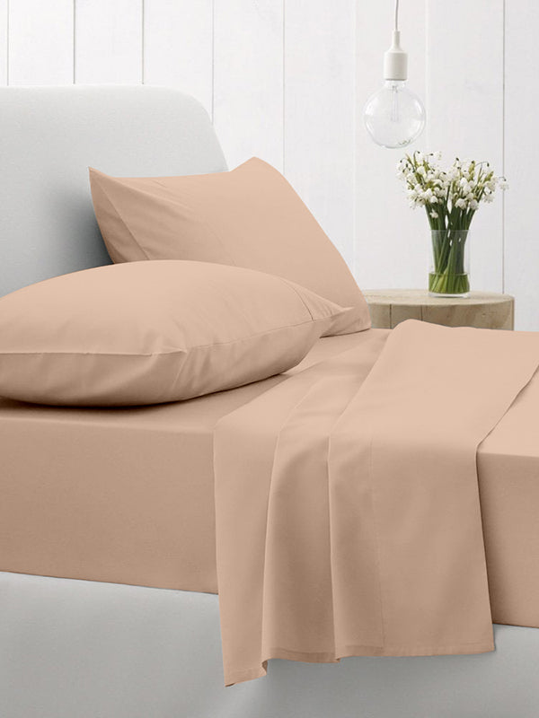 Σεντόνι Cotton Feelings φλατ 110 Beige Υπέρδιπλο (235x270) από την εταιρεία Sunshine Home