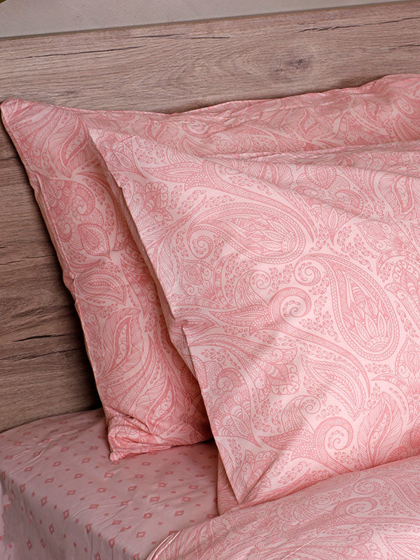Σετ Σεντόνια Cotton Feelings 2040 Pink Διπλό με λάστιχο (150x205+30) από την εταιρεία Sunshine Home