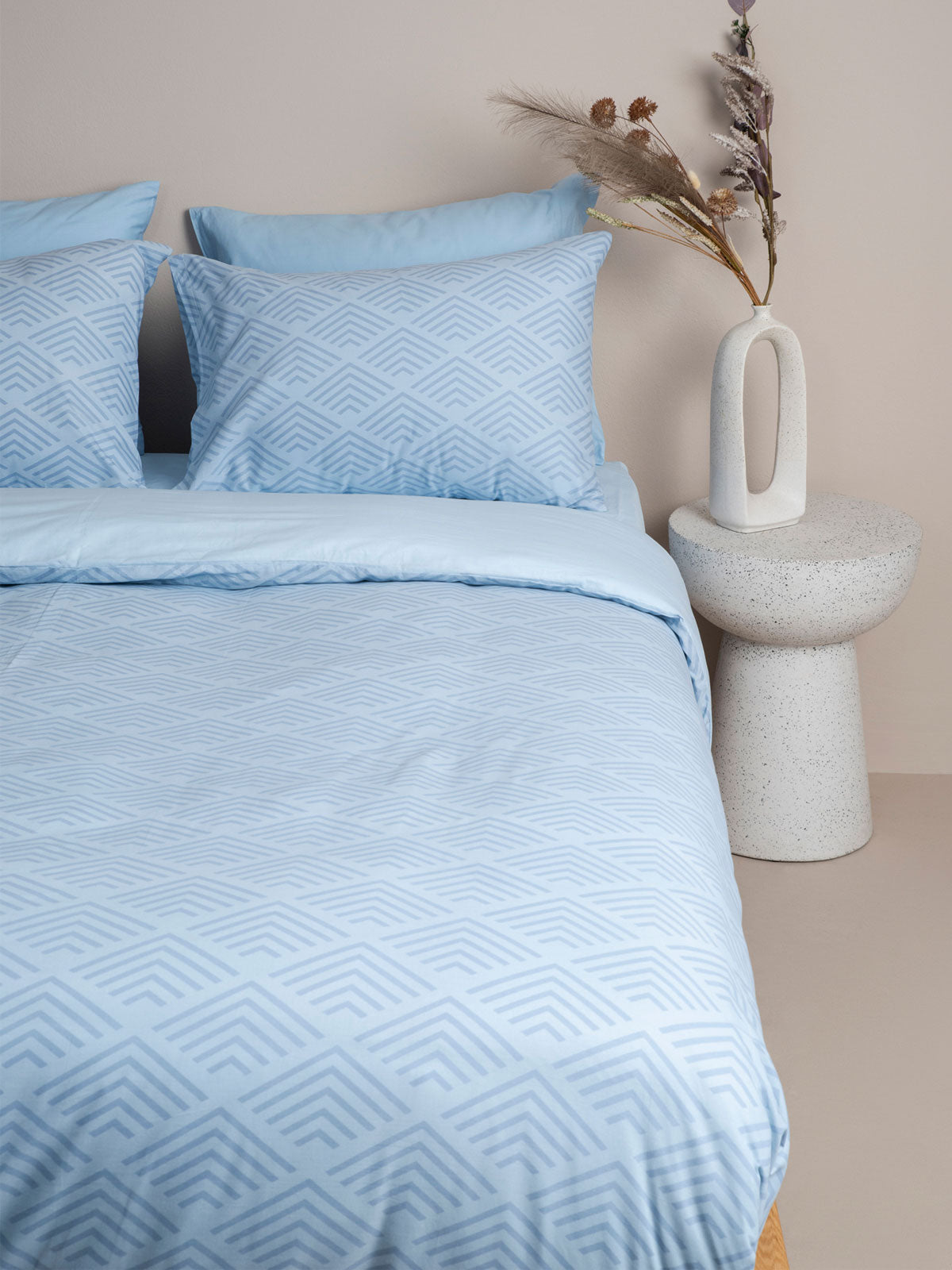 Σετ Σεντόνια Cotton Feelings 2048 Blue Υπέρδιπλο με λάστιχο (170x205+30) από την εταιρεία Sunshine Home