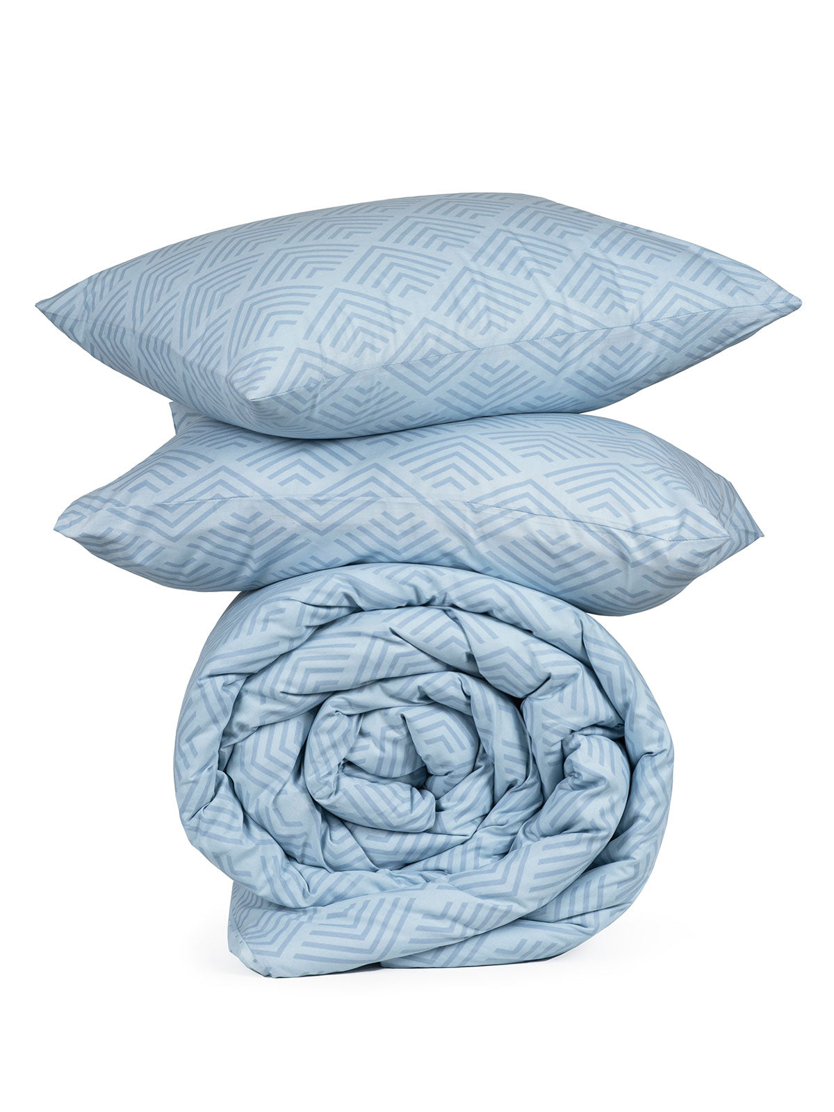Σετ Σεντόνια Cotton Feelings 2048 Blue Υπέρδιπλο με λάστιχο (170x205+30) από την εταιρεία Sunshine Home