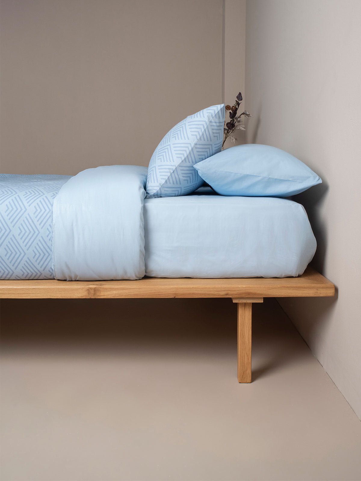 Σετ Σεντόνια Cotton Feelings 2048 Blue Υπέρδιπλο με λάστιχο (170x205+30) από την εταιρεία Sunshine Home
