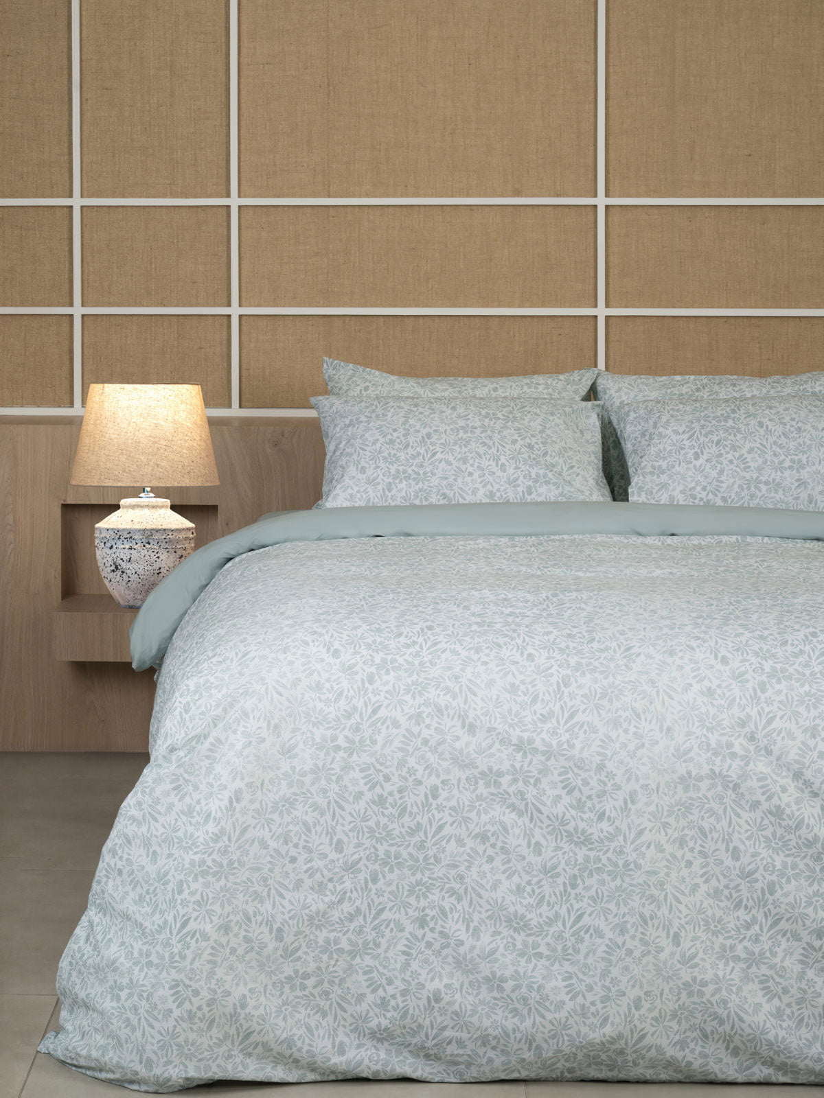 Σετ Σεντόνια Cotton Feelings 2070 Aqua Υπέρδιπλο με λάστιχο (170x205+30) από την εταιρεία Sunshine Home