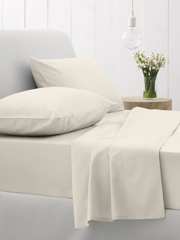 Σετ Σεντόνια Cotton Feelings 108 Ecru Υπέρδιπλο με λάστιχο (170x205+30) από την εταιρεία Sunshine Home