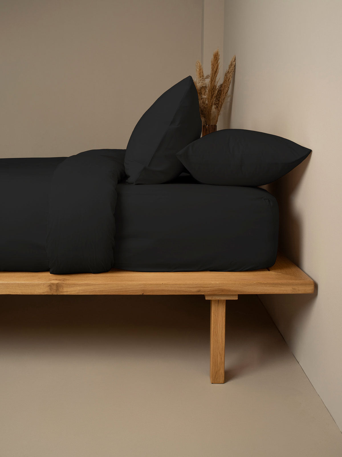 Σετ Σεντόνια Cotton Feelings 111 Black Υπέρδιπλο με λάστιχο (170x205+30) από την εταιρεία Sunshine Home
