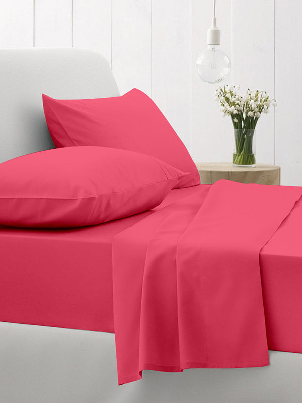 Σετ Σεντόνια Cotton Feelings 112 Fuchsia Υπέρδιπλο με λάστιχο (170x205+30) από την εταιρεία Sunshine Home
