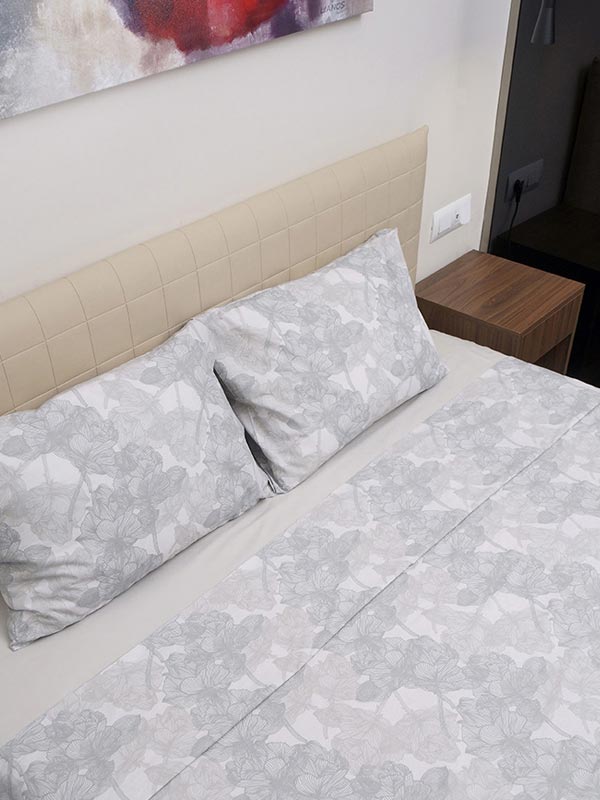 Σετ Σεντόνια Cotton Feelings 2032 Grey Υπέρδιπλο (235x270) από την εταιρεία Sunshine Home