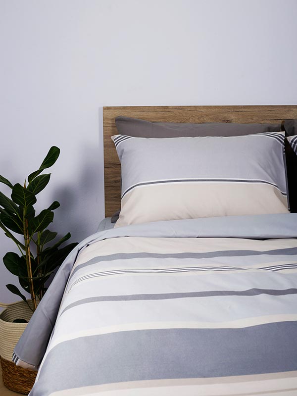 Σετ Σεντόνια Cotton Feelings 2034 Grey Υπέρδιπλο (235x270) από την εταιρεία Sunshine Home