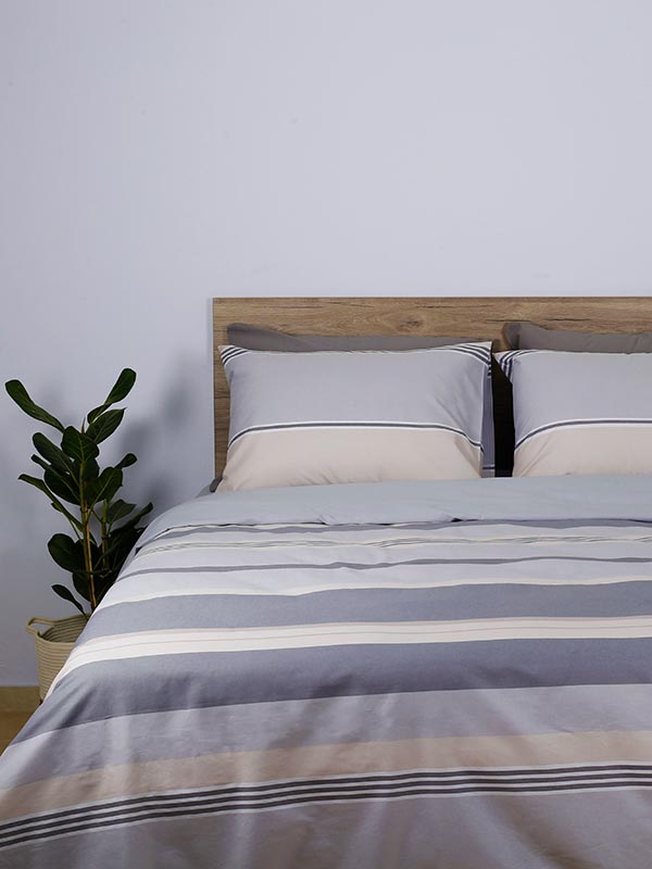 Σετ Σεντόνια Cotton Feelings 2034 Grey Υπέρδιπλο (235x270) από την εταιρεία Sunshine Home