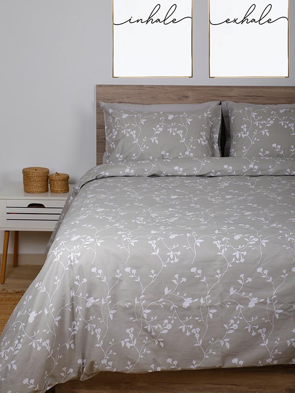 Σετ Σεντόνια Cotton Feelings 924 Grey Υπέρδιπλο (235x270) από την εταιρεία Sunshine Home